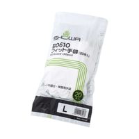 フィット手袋（インナー手袋）　B0610　ホワイト　Lサイズ　1袋（20枚入）　ショーワグローブ