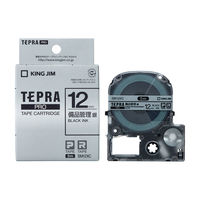 テプラ TEPRA PRO【純正】テープ 備品管理ラベル 幅12mm 銀ラベル(黒文字) SM12XC 1個 キングジム
