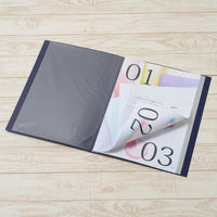 プラス スーパーエコノミークリアーファイル A3タテ 20ポケット ネイビー 紺 固定式 10冊 FC-102EL 88401