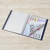 プラス スーパーエコノミークリアーファイル B4タテ 40ポケット ネイビー 紺 固定式 10冊 FC-114EL 88481