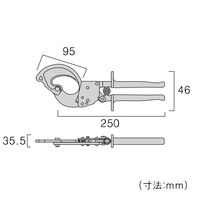 ケーブルカッターラチェットタイプ FRC-32A フジ矢（直送品）