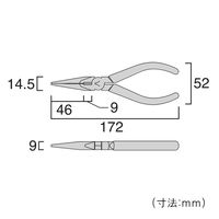 フジ矢 ロングラジオペンチ　３８０ー１７０ 380-170 1個