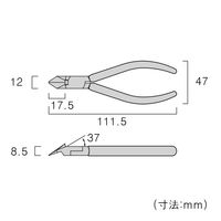 JIS斜ニッパ 50A-100 フジ矢（直送品）