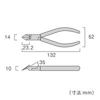 フジ矢 ＪＩＳ斜ニッパ　５０Ａー１２５ 50A-125 1個