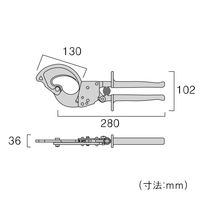 ケーブルカッターラチェットライプ FRC-45A フジ矢（直送品）