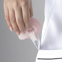 フォーク ワンピース ホワイトXグレー S 3015EW-5 1枚　白衣（直送品）