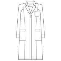 フォーク 女子ハーフコート ピンク L 2520-3-L 1枚　白衣　ドクターコート　レディース（直送品）