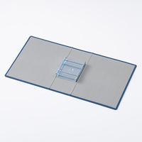 アスクル　パイプ式ファイル（両開き）　A4タテ　とじ厚100mm　ユーロスタイル　ブルー  オリジナル