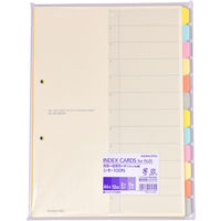 コクヨ カラー仕切カード（ファイル用） A4タテ 2穴 12山見出し 1袋（5組） シキ-100N