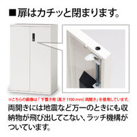 プラス フラットラインストレージ 両開き 1段 上乗せ専用 ホワイト 幅700mm 奥行450mm 高さ400mm 1台（2梱包）