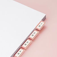 アスクル　インデックスラベル　コクヨ タイトルブレーン対応　大（34×27mm）　赤　1袋（180片）  オリジナル