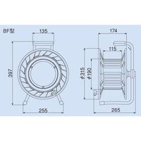 エスコ AC100V/15A/30m コードリール(漏電遮断/防雨型) EA815DD 1台(1個)（直送品）