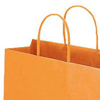 レザートーン手提袋　丸紐　マンダリン　M　1箱（300枚：10枚入×30袋）　スーパーバッグ  オリジナル