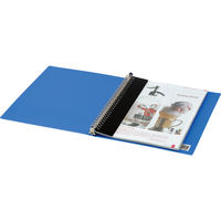 コクヨ　クリヤーブック（替紙式）　A4タテ　30穴　18ポケット　青　ブルー　ラ-320B　1箱（10冊入）