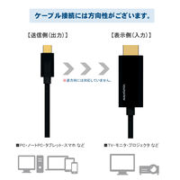 Vodaview　USB（TypeC）→HDMI変換アダプタ　1.8m　ブラック　VV-USC-HDA018-B-CA