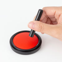 アスクル 速乾朱肉 朱肉50号（かぶせ式） 1セット（3個）  オリジナル