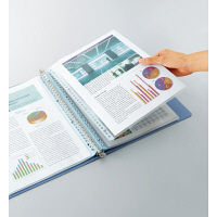 コクヨ　クリヤーブック　タフネス　替紙式　A4タテ　30穴　23ポケット　青　ラ-F730B　10冊