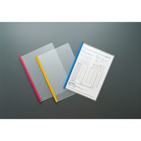 コクヨ　カラーレールクリヤーホルダー　A4タテ　約20枚収容　黄　レール式クリアホルダー　フ-760NY　1セット(100冊)