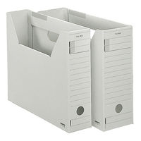 コクヨ　ファイルボックス-FS　＜Fタイプ＞　フタ付き　A4ヨコ　背幅102mm　グレー　A4-LFFN-M　1セット（50冊）