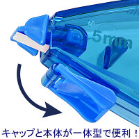 アスクル　修正テープ　幅5mm×8m　ビビッドカラー　ブルー　青  オリジナル