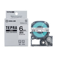 テプラ TEPRA PRO【純正】テープ スタンダード 幅6mm 透明ラベル(黒文字） ST6K 1セット（5個入） キングジム