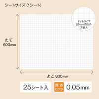 セーラー万年筆 どこでもシート 方眼入り 31-3803-000 1箱(25シート入)