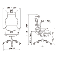 【組立設置込】エルゴヒューマン ベーシック ハイタイプ オフィスチェア 3Dファブリックメッシュ 肘付 グリーン 座クッション 1脚 242174