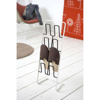 【アウトレット】山崎実業 スリムスリッパラック 4足用 ブラック 1台