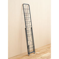 アール・エフ・ヤマカワ パンフレットラック A4 1列 ブラック 幅287×奥行477×高さ1419mm 1台 7段 カタログスタンド 折りたたみ式