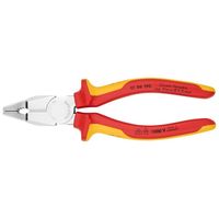 エスコ 190mm 電工ペンチ(絶縁グリップ付/メッキ) EA534KD-190 1丁（直送品）