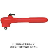 エスコ 3/8”DRx200mm 絶縁ラチェットハンドル EA640LC-3 1丁（直送品）