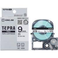 テプラ TEPRA PRO【純正】テープ スタンダード 幅9mm 白ラベル(黒文字) SS9K 1セット（5個入） キングジム