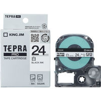 テプラ TEPRA PRO【純正】テープ スタンダード 幅24mm 白ラベル(黒文字) SS24K 1セット（5個入） キングジム