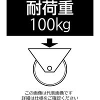 エスコ 125mm キャスター(自在金具・後輪ブレーキ付) EA986HB-3 1個（直送品）