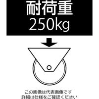 エスコ 125mm キャスター(固定金具) EA986JD-125 1個（直送品）