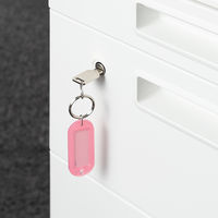 コクヨ キーホルダー型名札 ピンク 10個パック ナフー2 ナフ-210PX10 1セット(100個:10個入×10パック)