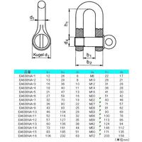 エスコ 17.0ton 強力型シャックル EA638NA-13 1個（直送品）