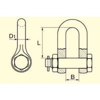 エスコ 13.5ton 強力型シャックル EA638NC-12 1個（直送品）