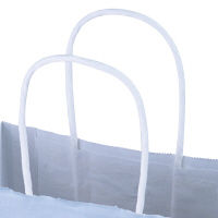 手提げ紙袋　丸紐　パステルカラー　スーパー業務用パック　水色　SS　1セット（900枚：300枚入×3箱）　スーパーバッグ  オリジナル