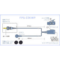 FRC エフ・アール・シー トランシーバー用イヤホンマイク FPG-22KWP ケンウッド１ピン防水対応 クリップ型マイク