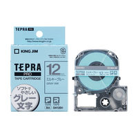 テプラ TEPRA PRO【純正】テープ スタンダード 幅12mm ミルキーブルーラベル(グレー文字) SW12BH 1個 キングジム