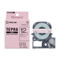 テプラ TEPRA PRO【純正】テープ スタンダード 幅12mm 水玉ピンクラベル(グレー文字) SWM12PH 1個 キングジム