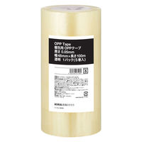現場のチカラ 軽梱包用OPPテープ 0.05mm厚 幅48mm×長さ100m アスクル 1セット（10巻入）  オリジナル