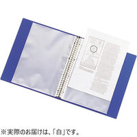 リヒトラブ 交換式（差替式）クリヤーブック 30穴 A4タテ 35ポケット 背幅50mm 白（ホワイト） G3803-0 3冊