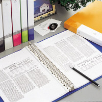 クリヤーブック 差し替え式 30穴 A4タテ 35ポケット 背幅50mm 3冊 青 G3803-8 リヒトラブ