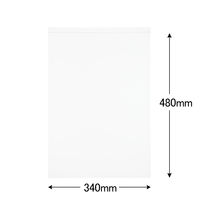 ユニパック（R）（チャック袋）　0.08mm厚　L-8　A3　340×480mm　1セット（500枚：100枚入×5袋）　生産日本社　セイニチ