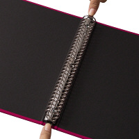 布貼りリングファイル　30穴　A4タテ　背幅34mm　10冊　アスクル　レッド  オリジナル