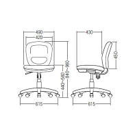 サンワサプライ　ミドルバックOAチェア　オフィスチェア　肘無し　ブラック　SNC-T146BK　1脚　（直送品）