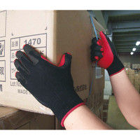 【天然ゴム背抜き手袋】 アトム 快適ラバース 157 レッド L 1セット（10双：1双×10）