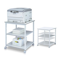 サンワサプライ レーザープリンタスタンド/台/ラック 幅600×奥行600×高さ700mm ライトグレー LPS-01T キャスター付（直送品）